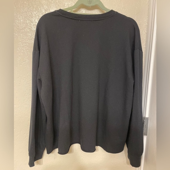 C&C California Women’s Black Red heart sweatshirt valentines day casual size L - Picture 2 of 8